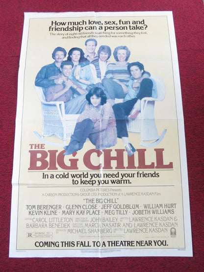 THE BIG CHILL FOLDED US ONE SHEET POSTER TOM BERENGER GLENN CLOSE 1983 Rendezvous Cinema Movie posters