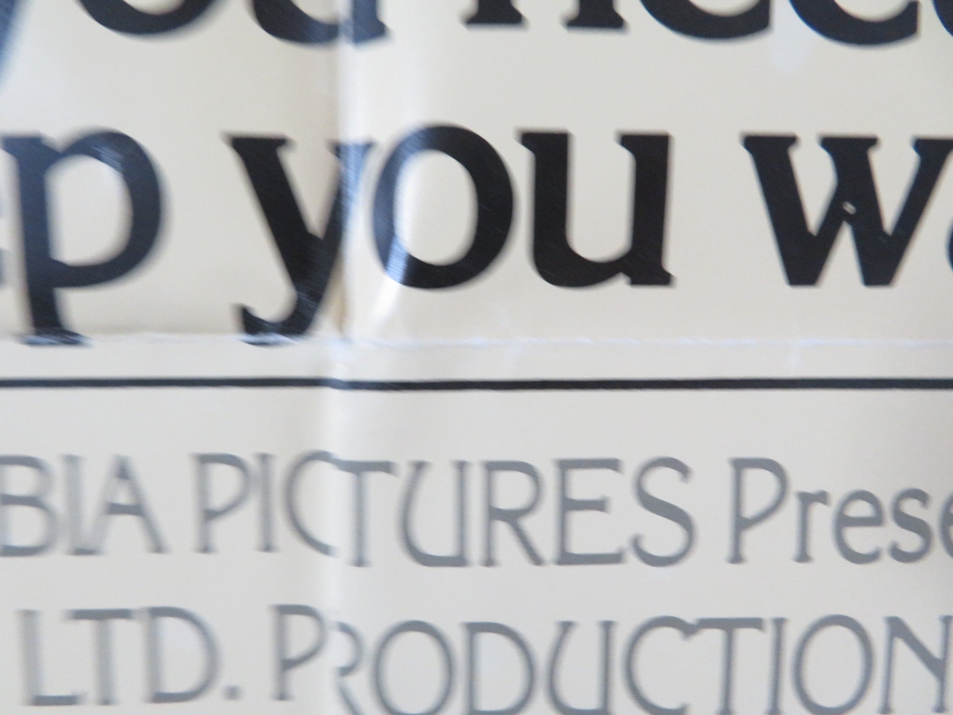 THE BIG CHILL FOLDED US ONE SHEET POSTER TOM BERENGER GLENN CLOSE 1983 Rendezvous Cinema Movie posters