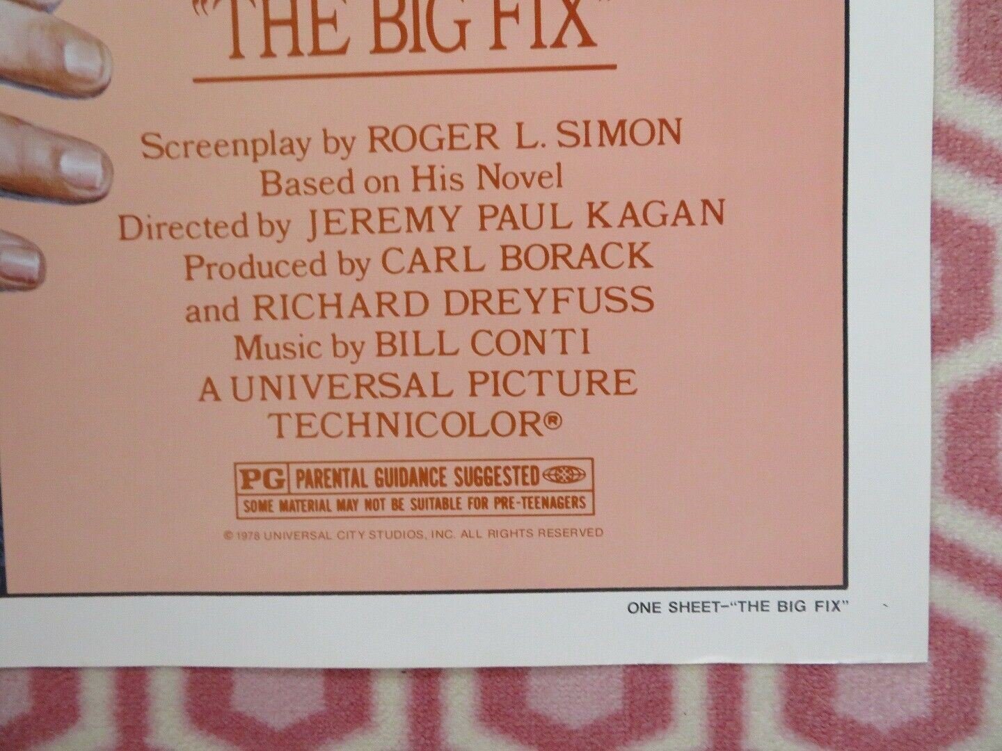 THE BIG FIX FOLDED US ONE SHEET POSTER RICHARD DREYFUSS SUSAN ANSPACH 1978 Movie posters