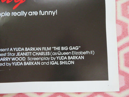 THE BIG GAG / Nipagesh Basivuvi FOLDED US ONE SHEET POSTER C LANGFORD 1987 Movie posters