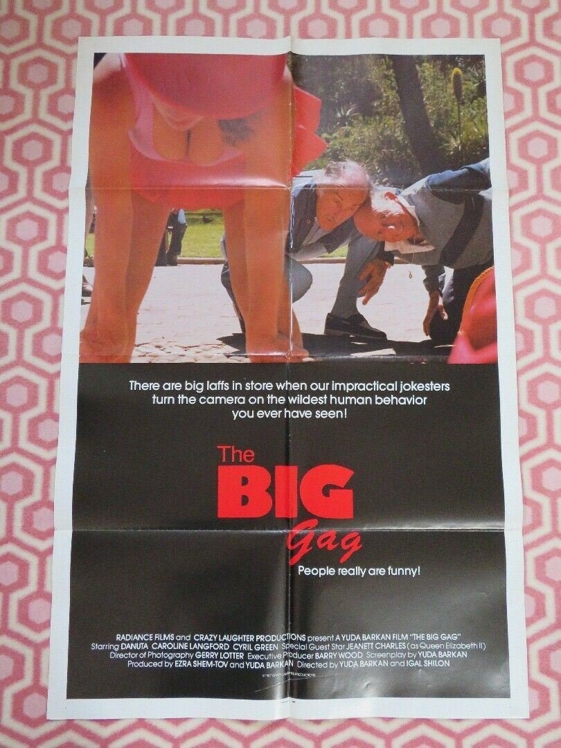 THE BIG GAG / Nipagesh Basivuvi FOLDED US ONE SHEET POSTER C LANGFORD 1987 Movie posters