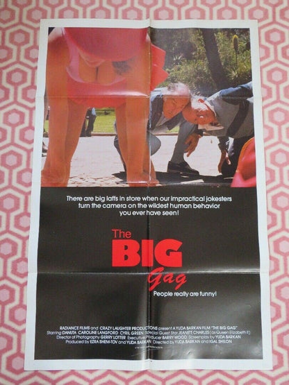 THE BIG GAG / Nipagesh Basivuvi FOLDED US ONE SHEET POSTER C LANGFORD 1987 Movie posters