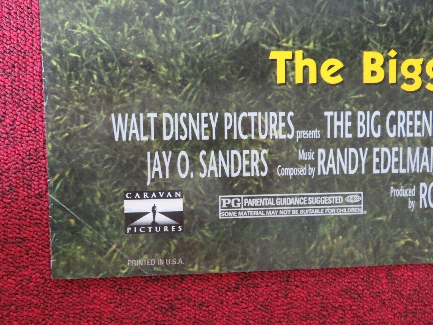 THE BIG GREEN FOLDED US ONE SHEET POSTER DISNEY 1995 Movie posters