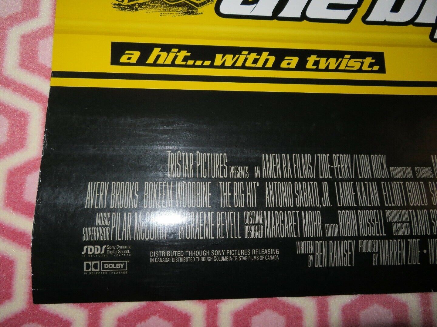THE BIG HIT US ONE SHEET ROLLED POSTER MARK WAHLBERG 1998 - Rendezvous Cinema