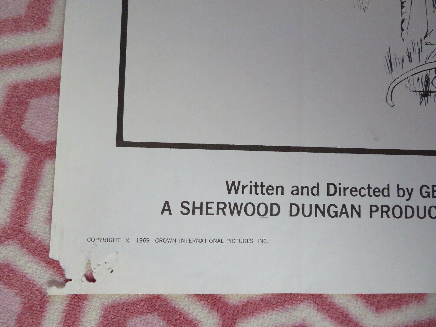 THE BIG HUNT FOLDED US ONE SHEET POSTER GEORGE SHERWOOD 1969 Movie posters