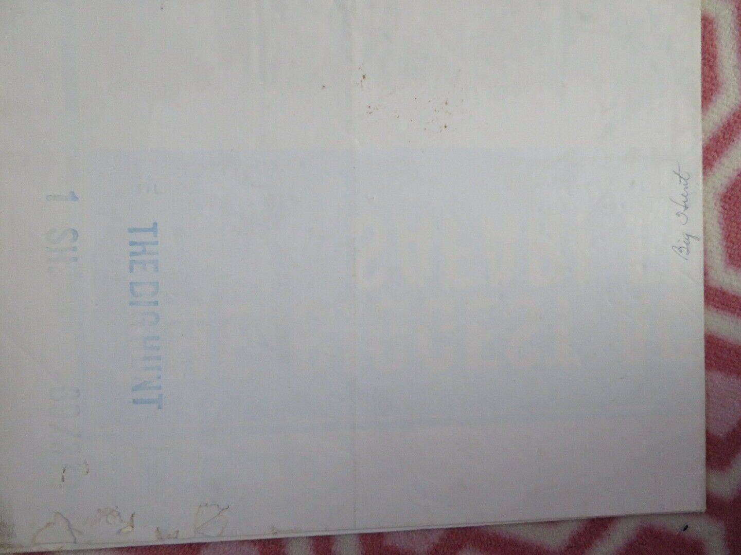 THE BIG HUNT FOLDED US ONE SHEET POSTER GEORGE SHERWOOD 1969 Movie posters