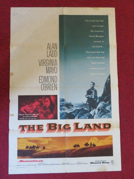 THE BIG LAND FOLDED US ONE SHEET POSTER ALAN LADD VIRGINIA MAYO 1957 Movie posters