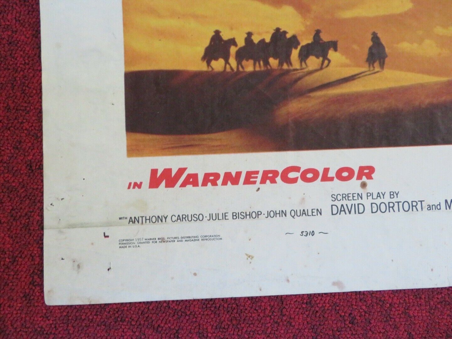 THE BIG LAND FOLDED US ONE SHEET POSTER ALAN LADD VIRGINIA MAYO 1957 Movie posters