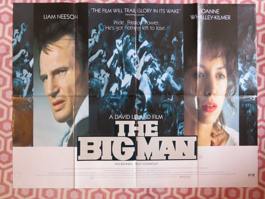 THE BIG MAN / CROSSING THE LINE BRITISH QUAD (30"x 40") POSTER LIAM NEESON 1990 Movie posters