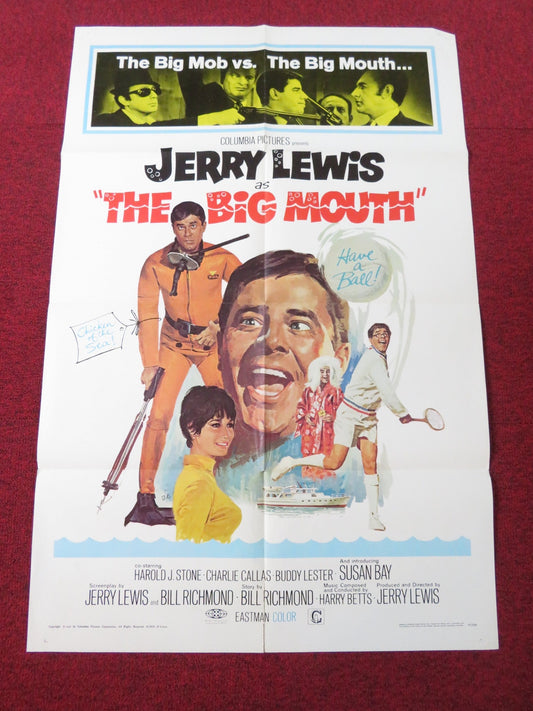 THE BIG MOUTH FOLDED US ONE SHEET POSTER JERRY LEWIS HAROLD J. STONE 1967 Rendezvous Cinema Movie posters