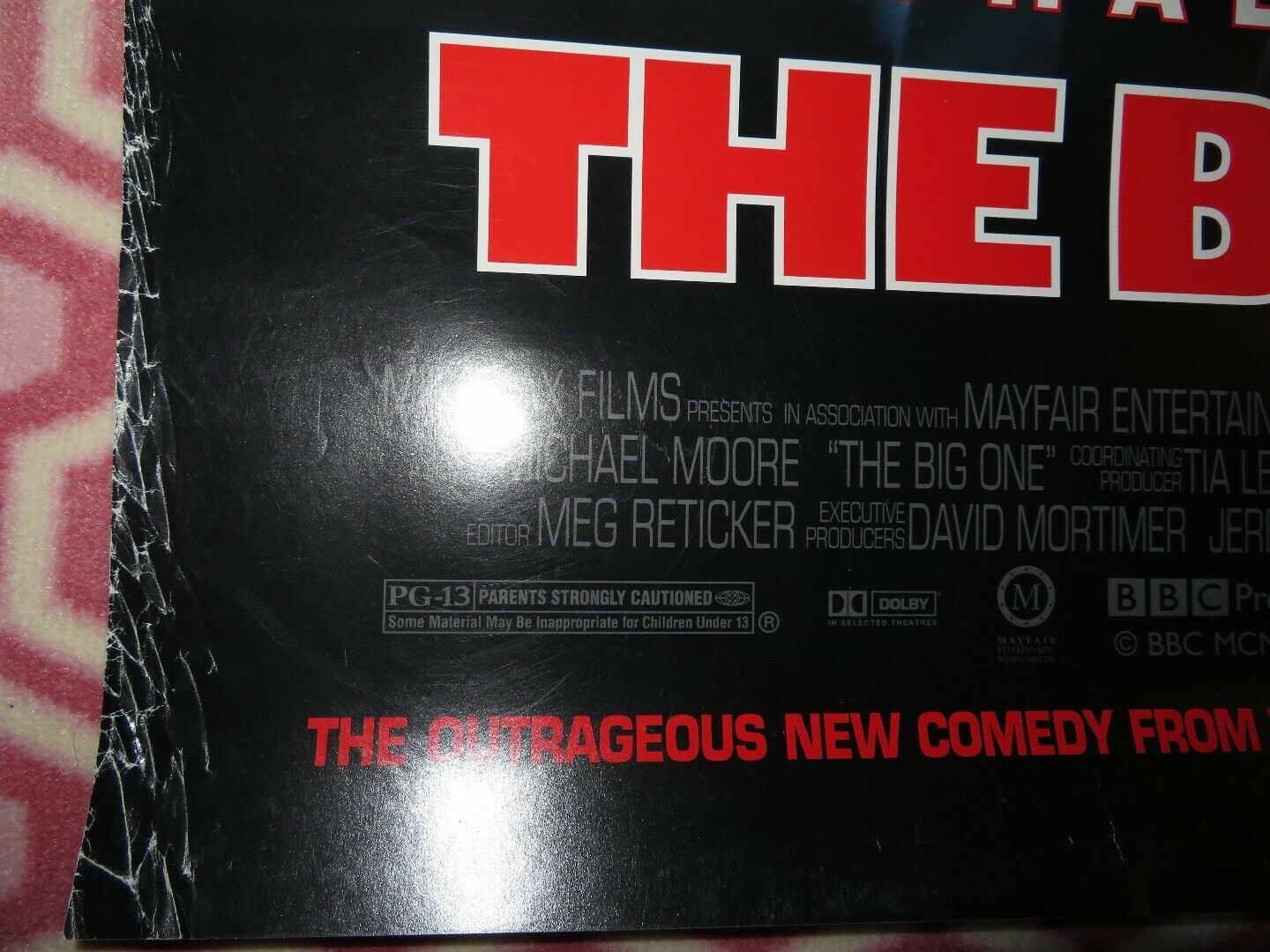 THE BIG ONE US ONE SHEET ROLLED POSTER MICHAEL MOORE 1997 Movie posters