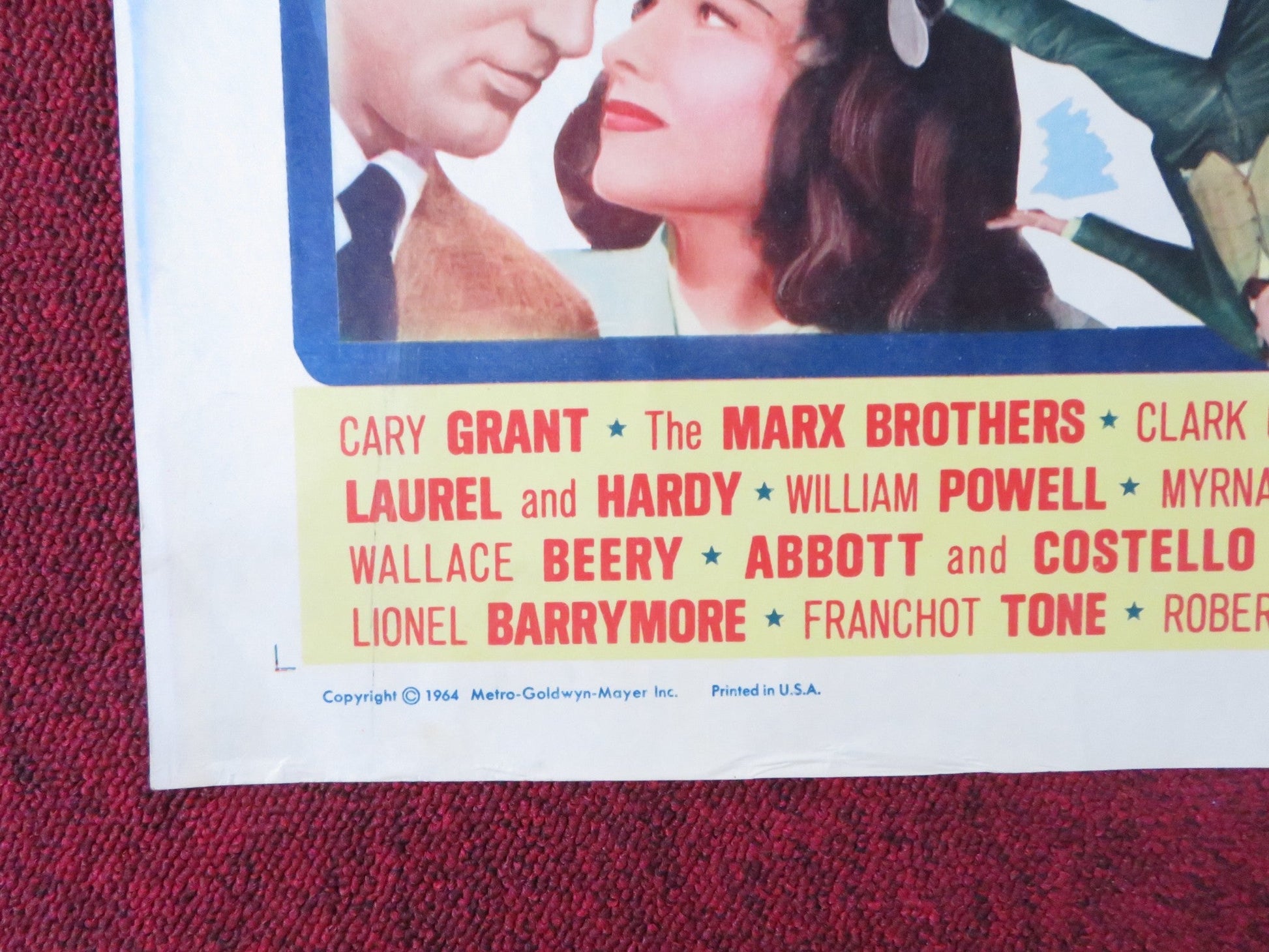 THE BIG PARADE OF COMEDY HALF SHEET (22"x 28") POSTER C. GRANT CLARK GABLE 1964 Rendezvous Cinema Movie posters