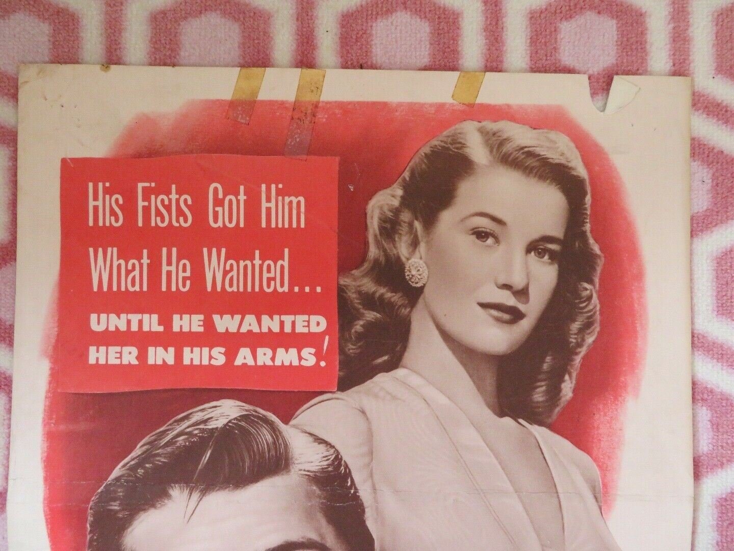 THE BIG PUNCH US INSERT (14"x 36") POSTER WAYNE MORRIS LOIS MAXWELL 1948 - Rendezvous Cinema