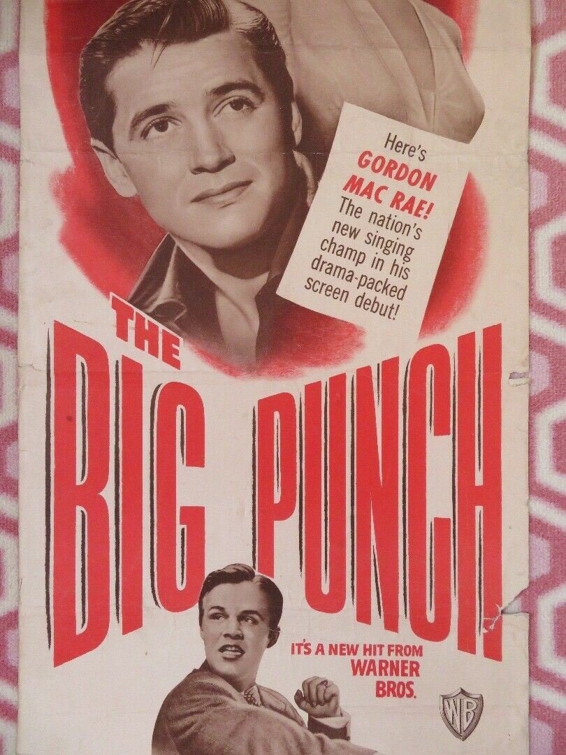 THE BIG PUNCH US INSERT (14"x 36") POSTER WAYNE MORRIS LOIS MAXWELL 1948 - Rendezvous Cinema