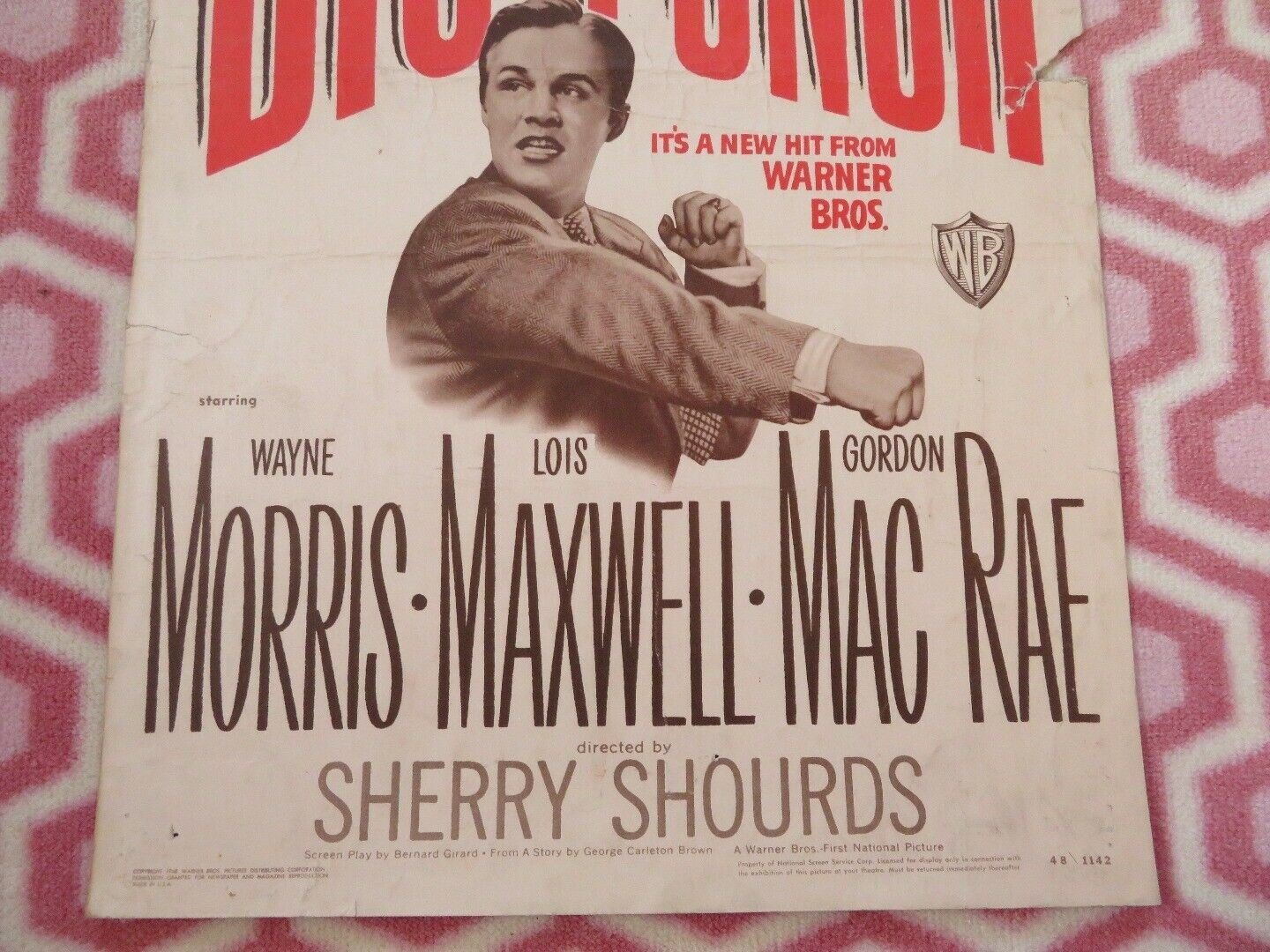 THE BIG PUNCH US INSERT (14"x 36") POSTER WAYNE MORRIS LOIS MAXWELL 1948 - Rendezvous Cinema
