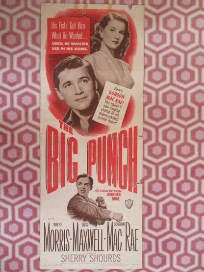 THE BIG PUNCH US INSERT (14"x 36") POSTER WAYNE MORRIS LOIS MAXWELL 1948 - Rendezvous Cinema