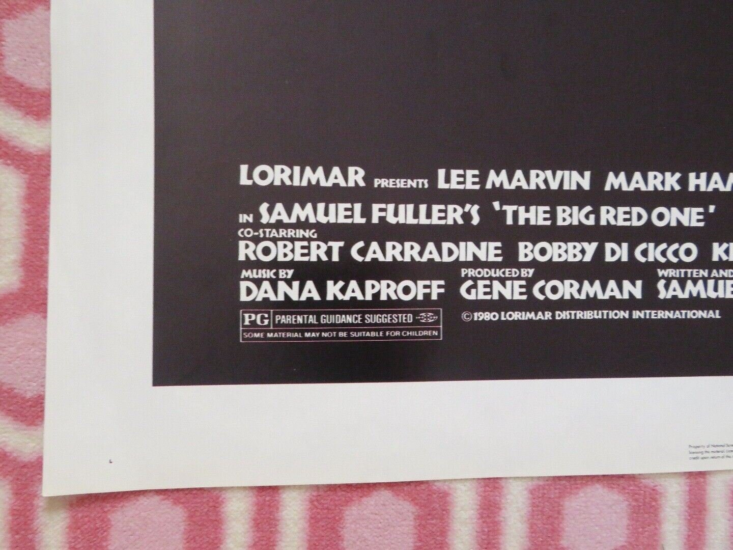 THE BIG RED ONE FOLDED US ONE SHEET POSTER LEE MARVIN MARK HAMILL 1980 Movie posters