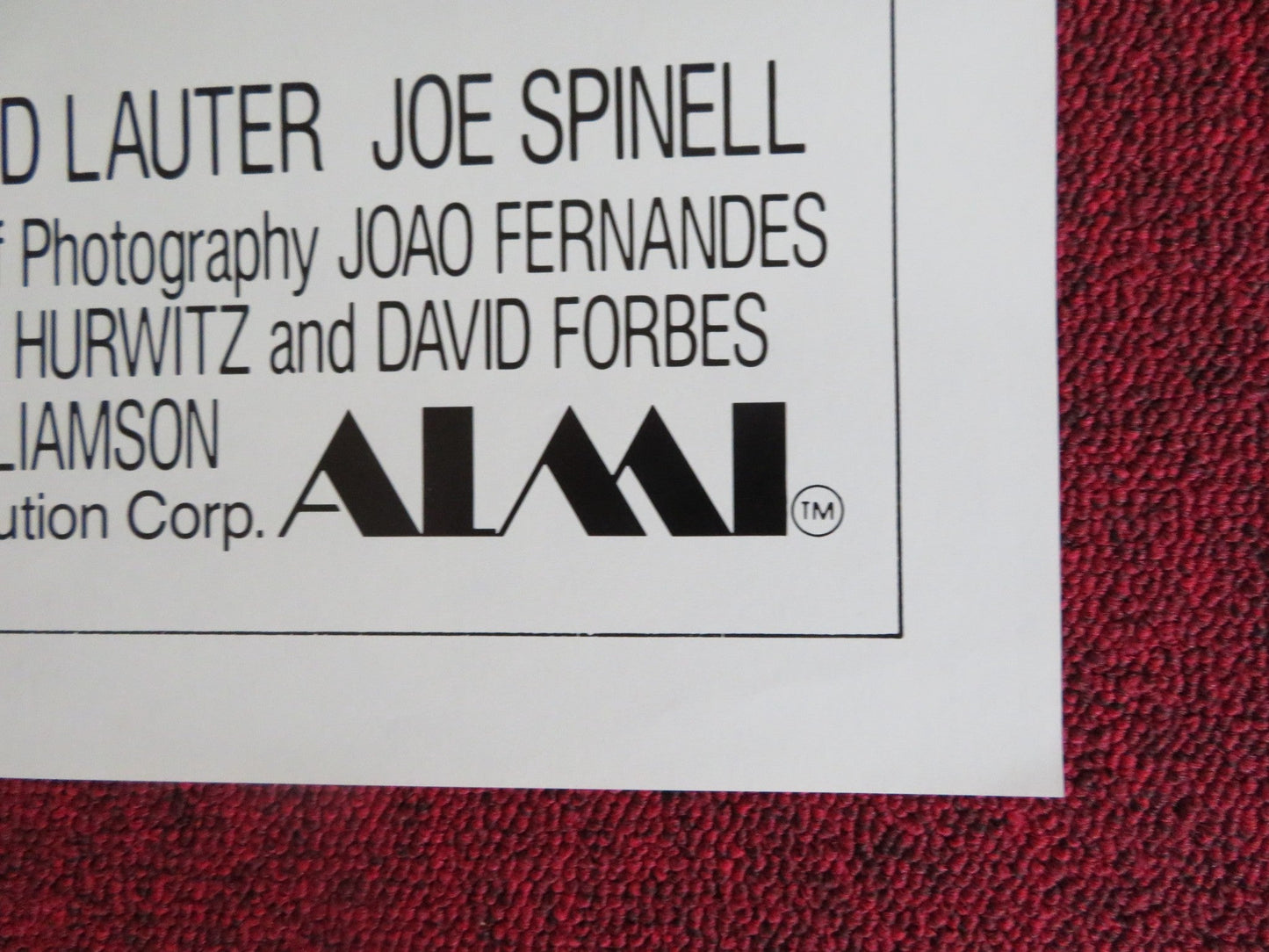 THE BIG SCORE US ONE SHEET ROLLED POSTER FRED WILLIAMSON NANCY WILSON 1983 Rendezvous Cinema Movie posters