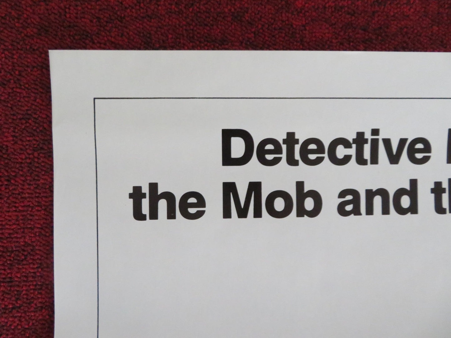 THE BIG SCORE US ONE SHEET ROLLED POSTER FRED WILLIAMSON NANCY WILSON 1983 Rendezvous Cinema Movie posters