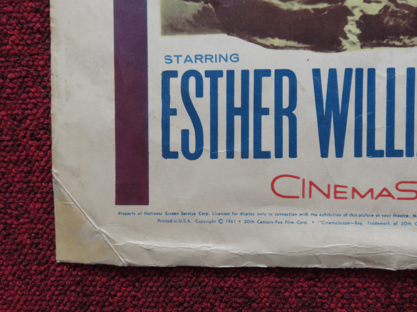 THE BIG SHOW US HALF SHEET (22"x 28") POSTER ESTHER WILLIAMS CLIFF ROBERTSON '61 Rendezvous Cinema Movie posters