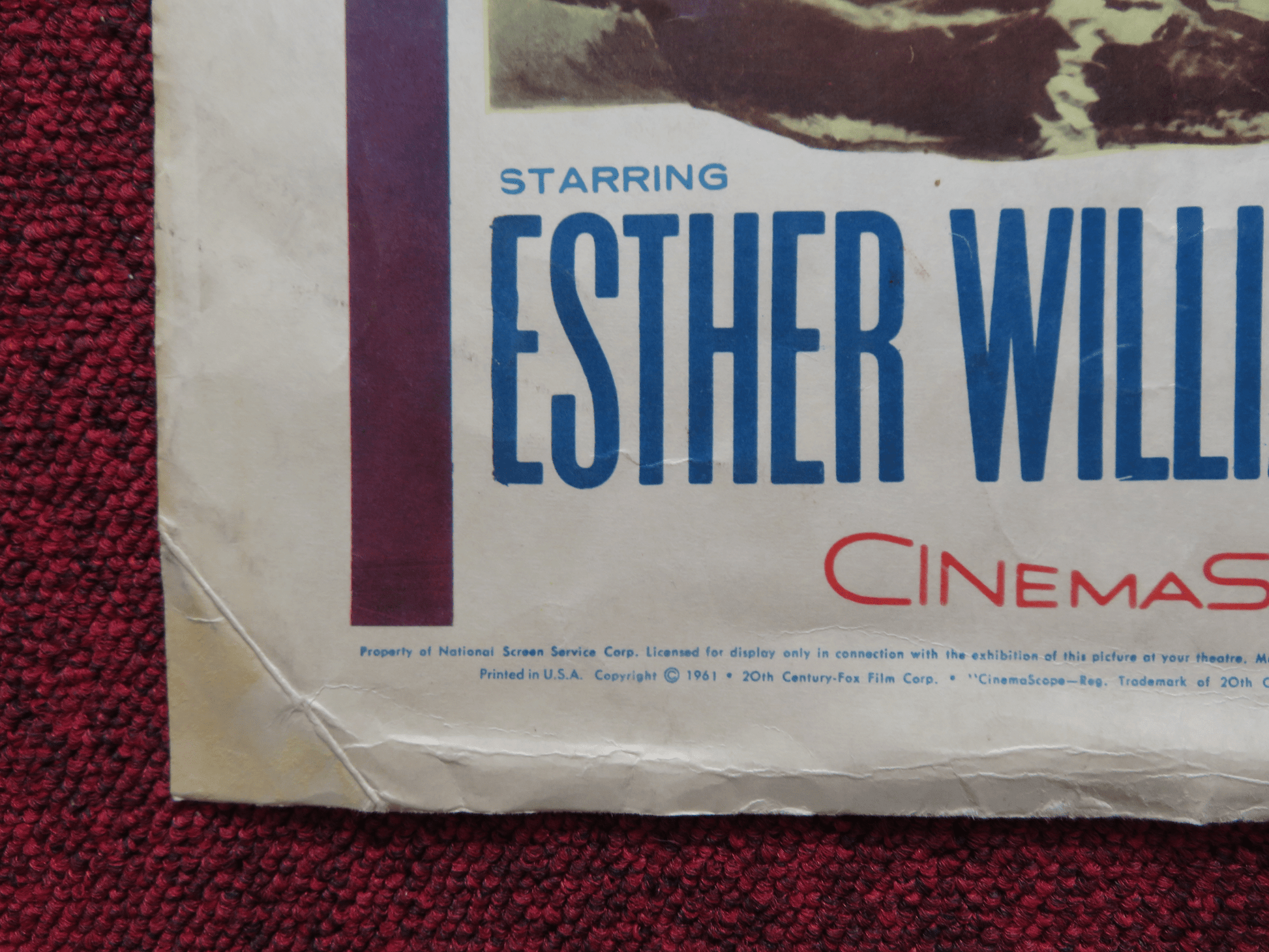 THE BIG SHOW US HALF SHEET (22"x 28") POSTER ESTHER WILLIAMS CLIFF ROBERTSON '61 Rendezvous Cinema Movie posters