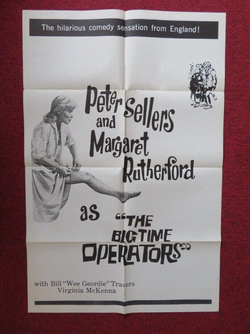 THE BIG TIME OPERATONS FOLDED US ONE SHEET POSTER PETER SELLERS 1957 Rendezvous Cinema Movie posters