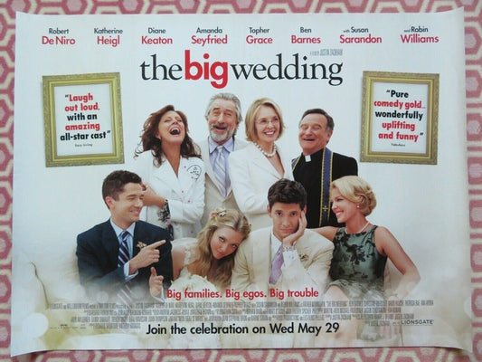 THE BIG WEDDING QUAD (30"x 40") ROLLED POSTER ROBERT DINOR ROBIN WILLIAMS 2013 Rendezvous Cinema Movie posters