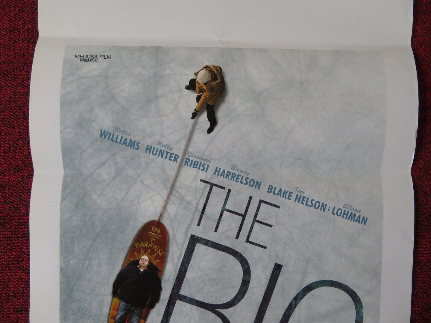 THE BIG WHITE ITALIAN LOCANDINA (27.5"x13") POSTER ROBIN WILLIAMS 2005 Movie posters