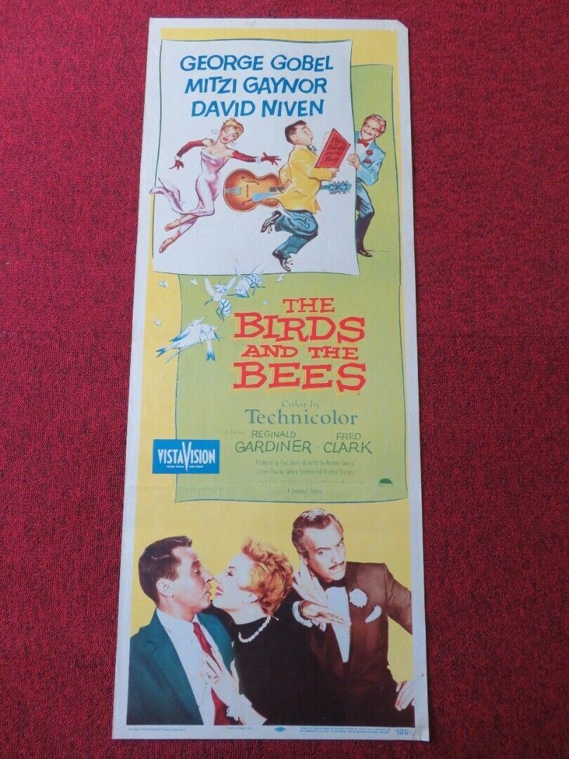 THE BIRDS AND THE BEES US INSERT (14"x 36") POSTER GEORGE GOBEL 1956 Movie posters