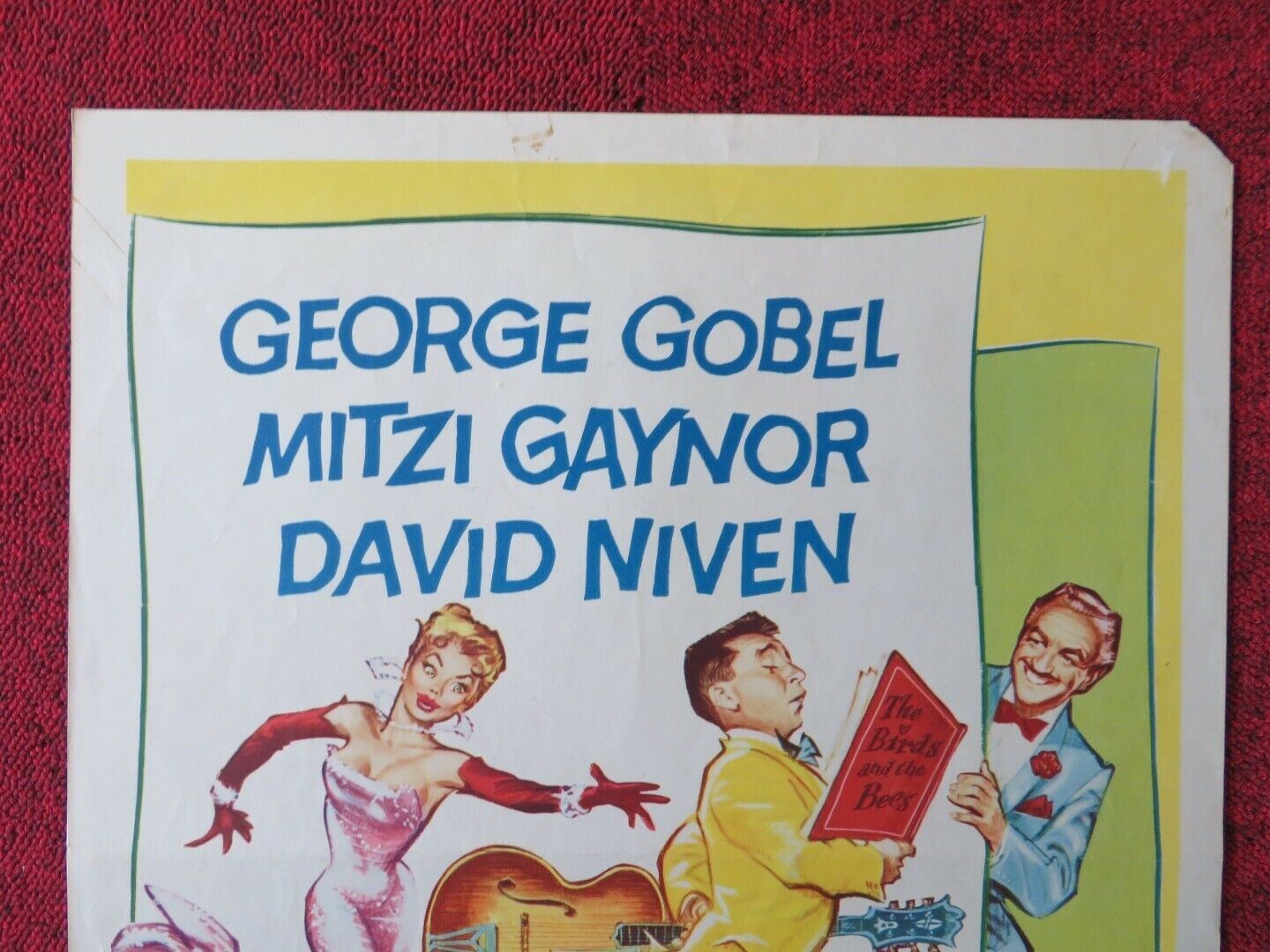 THE BIRDS AND THE BEES US INSERT (14"x 36") POSTER GEORGE GOBEL 1956 Movie posters