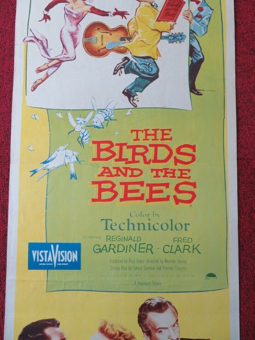 THE BIRDS AND THE BEES US INSERT (14"x 36") POSTER GEORGE GOBEL 1956 Movie posters