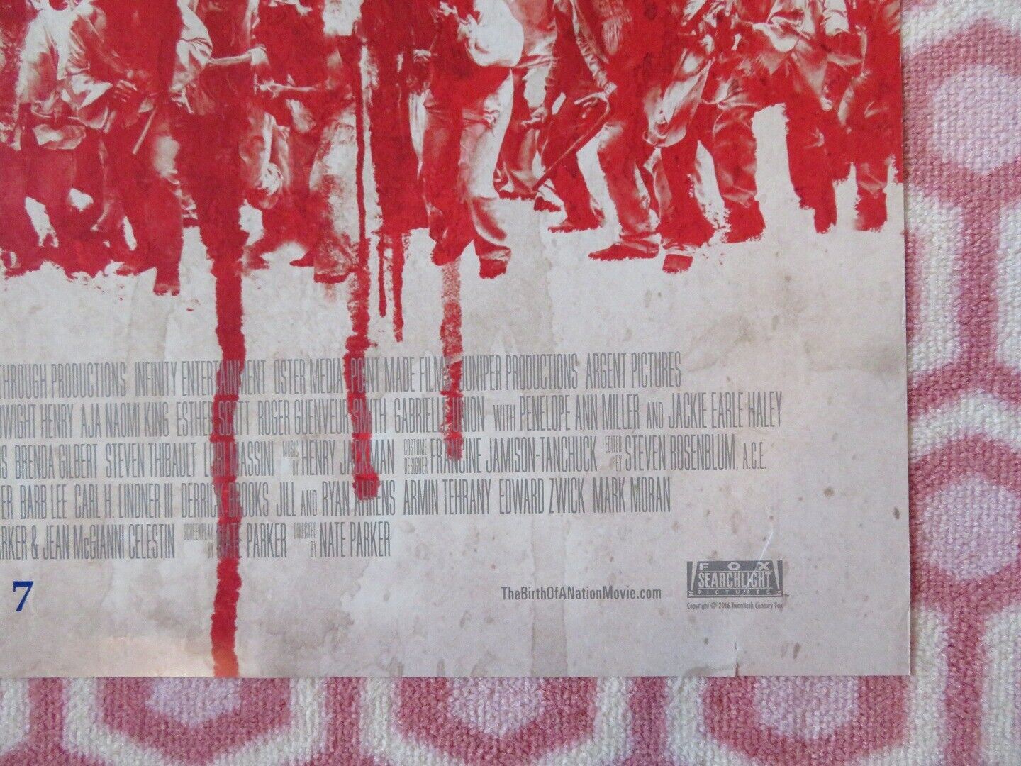 THE BIRTH OF A NATION US ONE SHEET ROLLED POSTER NATE PARKER 2016 Movie posters