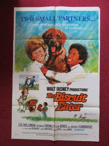 THE BISCUIT EATER FOLDED US ONE SHEET POSTER DISNEY EARL HOLLIMAN 1972 Movie posters
