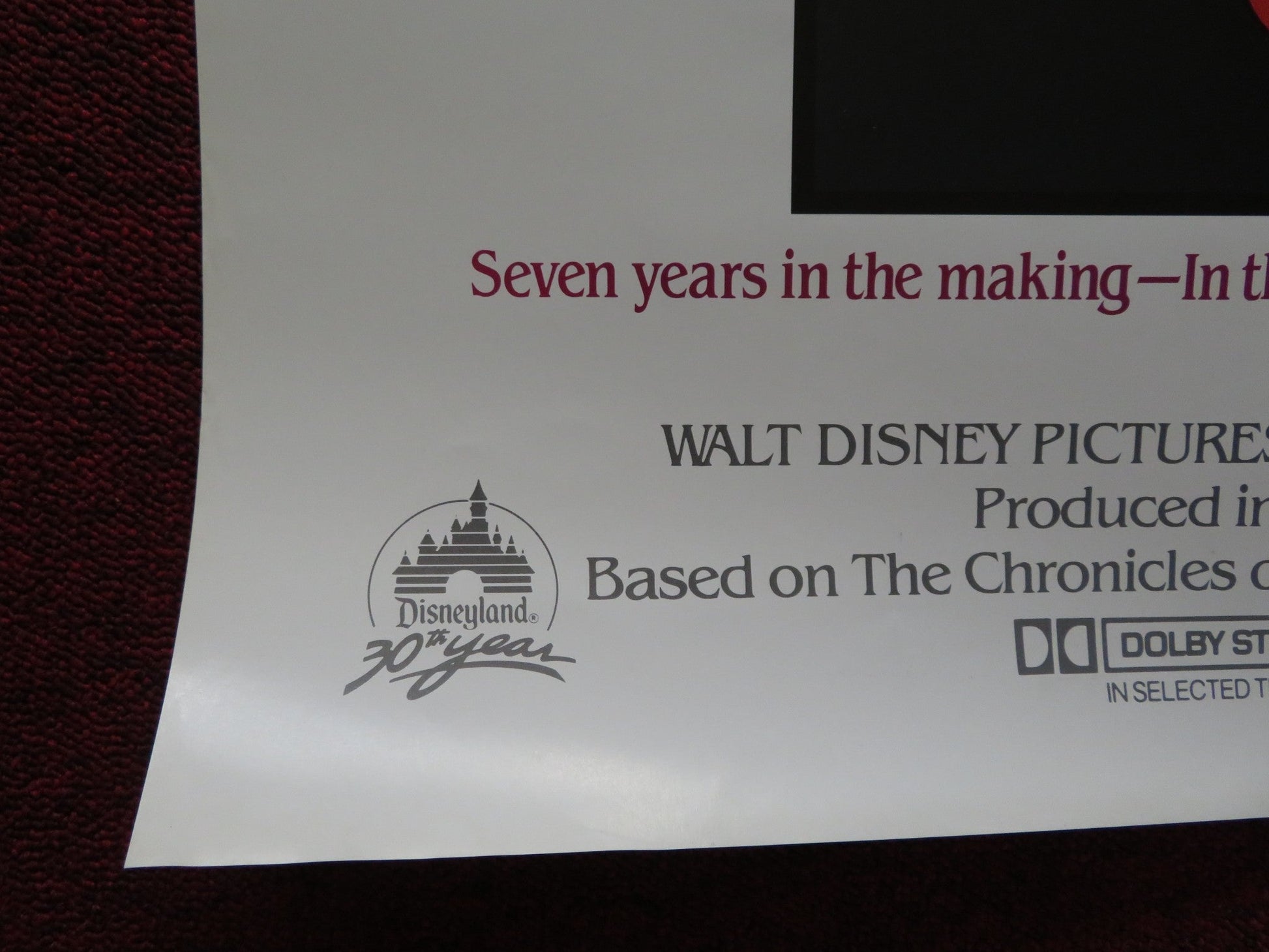 THE BLACK CAULDRON FOLDED US ONE SHEET POSTER DISNEY FREDDIE JONES 1985 Rendezvous Cinema Movie posters