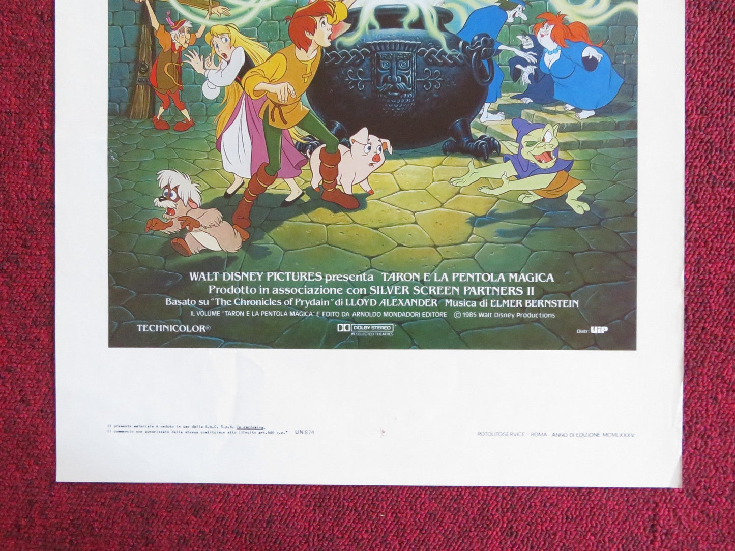 THE BLACK CAULDRON ITALIAN LOCANDINA POSTER DISNEY FREDDIE JONES 1985 Rendezvous Cinema Movie posters