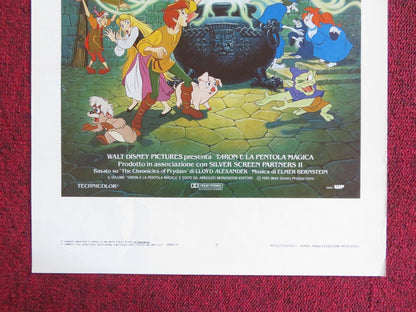 THE BLACK CAULDRON ITALIAN LOCANDINA POSTER DISNEY FREDDIE JONES 1985 Rendezvous Cinema Movie posters