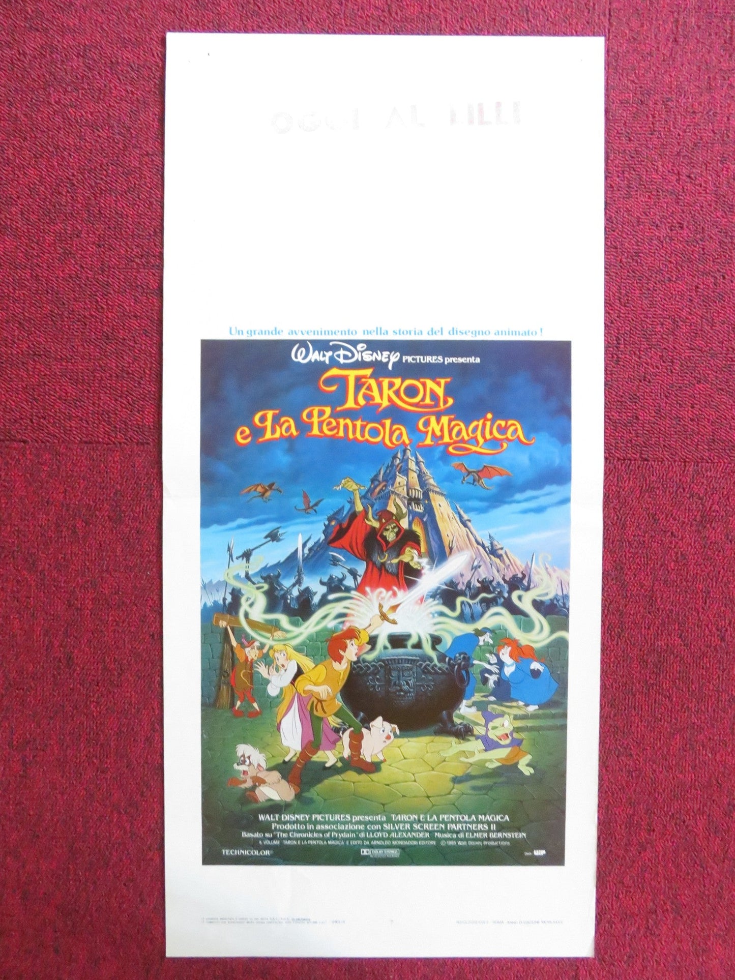 THE BLACK CAULDRON ITALIAN LOCANDINA POSTER DISNEY FREDDIE JONES 1985 Rendezvous Cinema Movie posters