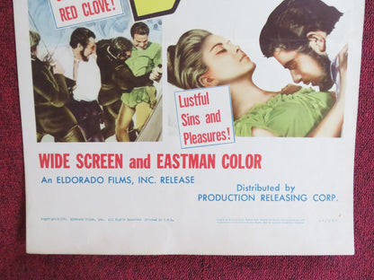THE BLACK DUKE US INSERT (14"x 36") POSTER CAMERON MITCHELL GLORIA MILLAND 1964 Rendezvous Cinema Movie posters