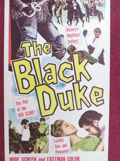 THE BLACK DUKE US INSERT (14"x 36") POSTER CAMERON MITCHELL GLORIA MILLAND 1964 Rendezvous Cinema Movie posters