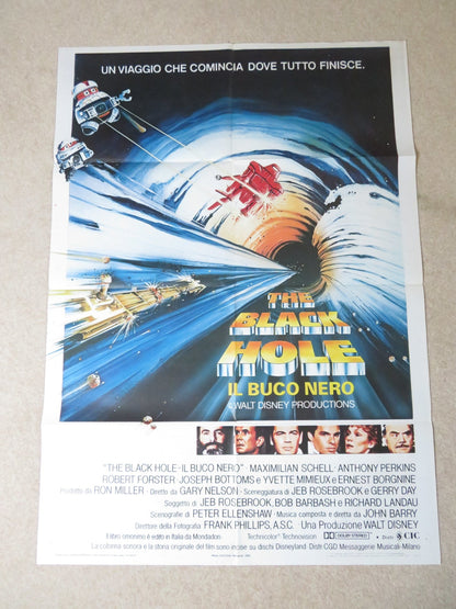 THE BLACK HOLE ITALIAN 2 FOGLIO POSTER DISNEY MAXIMILIAN SCHELL 1982 Rendezvous Cinema Movie posters