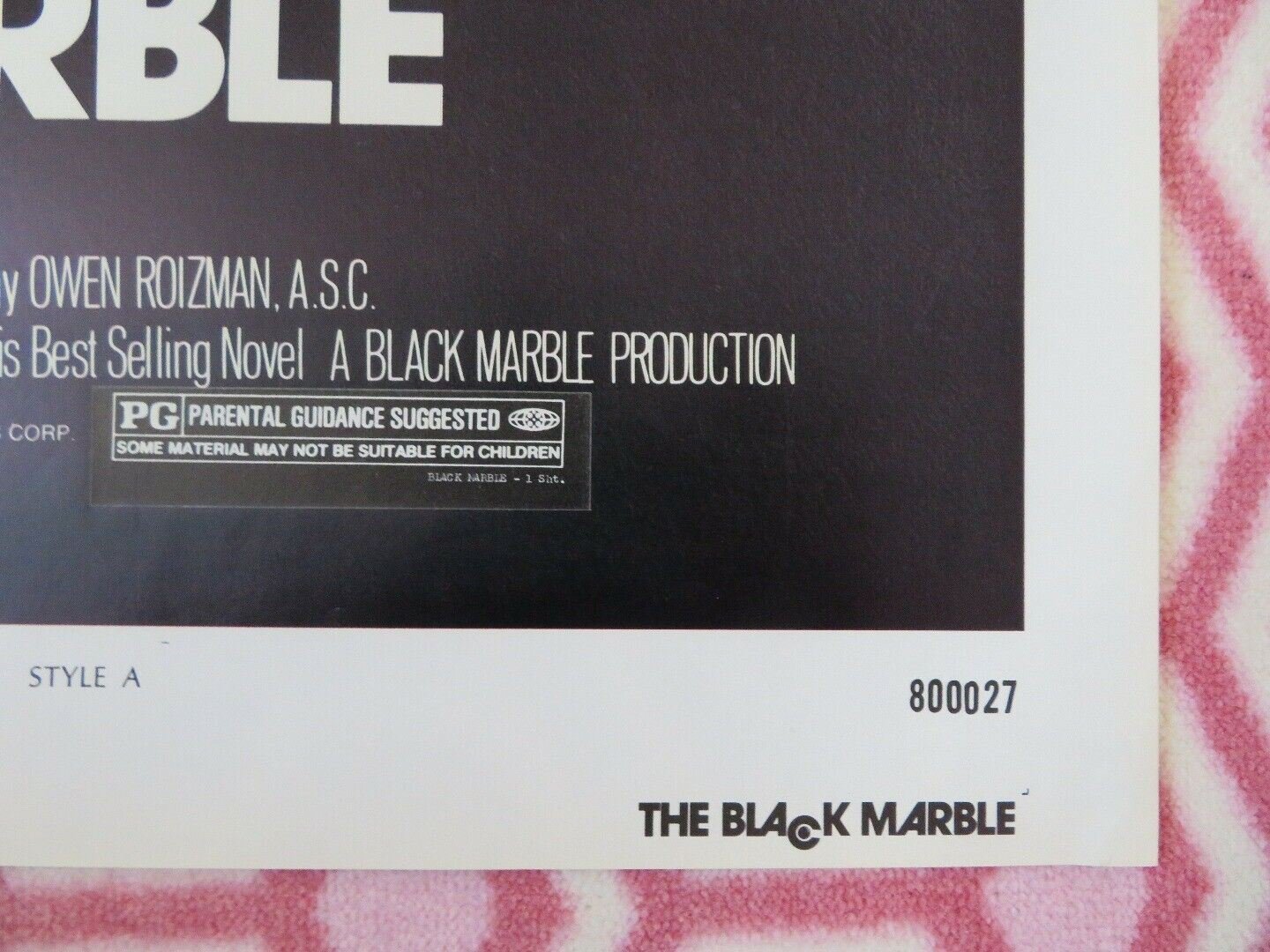 THE BLACK MARBLE US ONE SHEET POSTER HARRY DEAN STANTON1980 Movie posters
