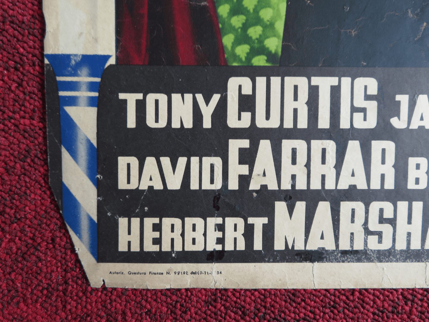 THE BLACK SHIELD OF FALWORTH ITALIAN FOTOBUSTA POSTER TONY CURTIS J.LEIGH 1954 Rendezvous Cinema Movie posters