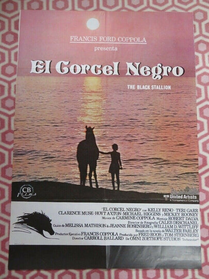 THE BLACK STALLION SPANISH (38.5"X 27") ROLLED POSTER KELLY RENO MICKEY ROONEY Movie posters