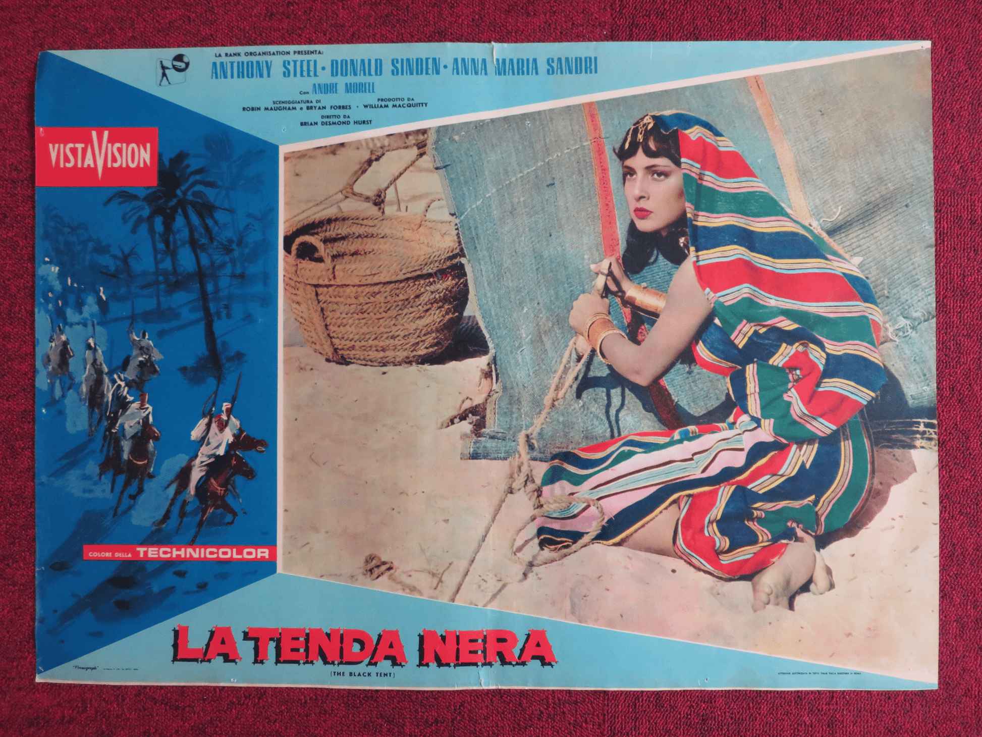 THE BLACK TENT ITALIAN FOTOBUSTA POSTER ANTHONY STEEL DONALD SINDEN 1956 Rendezvous Cinema Movie posters