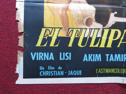 THE BLACK TULIP FOLDED ARGENTINA ONE SHEET POSTER ALAIN DELON VIRNA LISI 1964 - Rendezvous Cinema