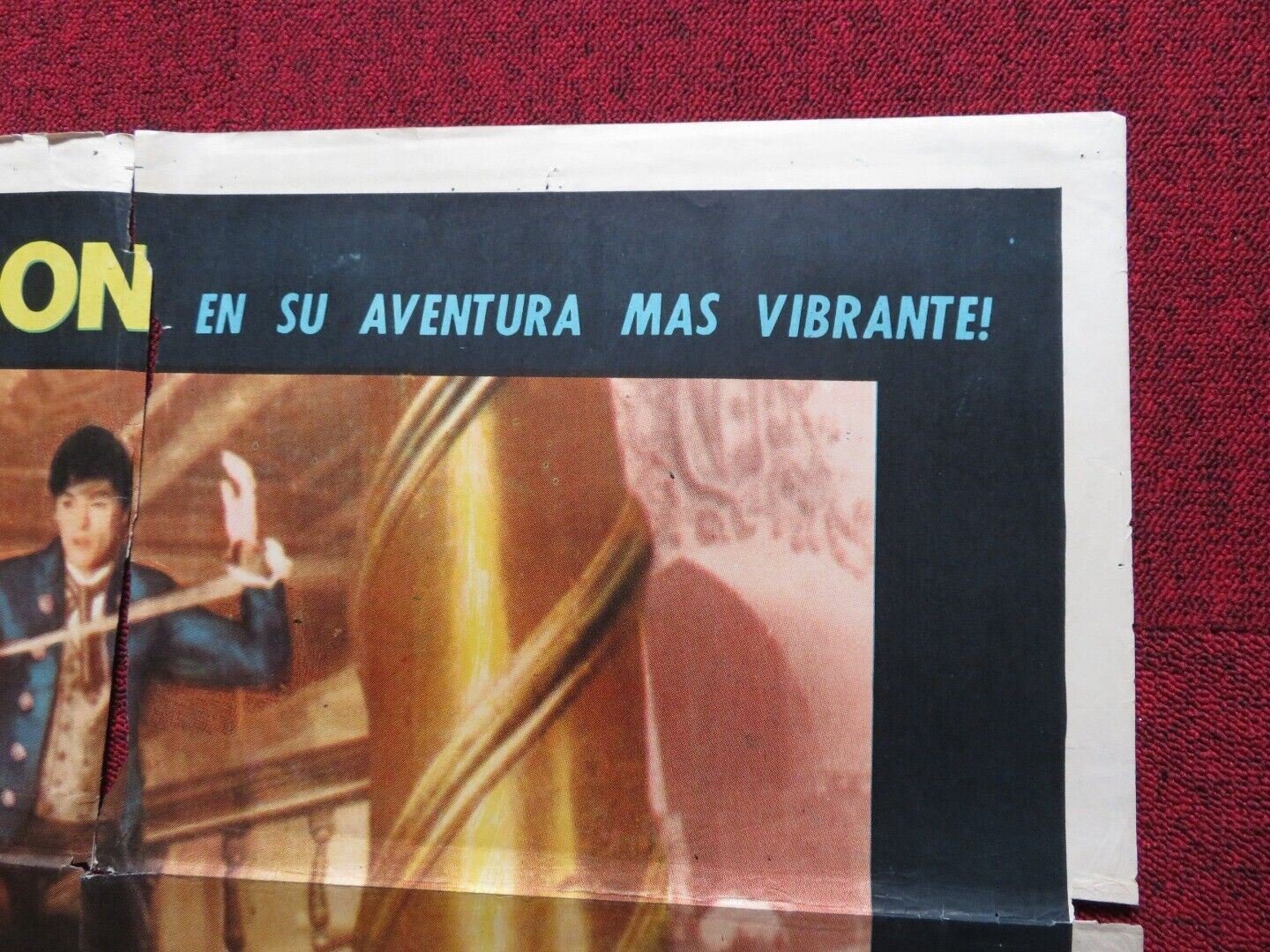 THE BLACK TULIP FOLDED ARGENTINA ONE SHEET POSTER ALAIN DELON VIRNA LISI 1964 - Rendezvous Cinema