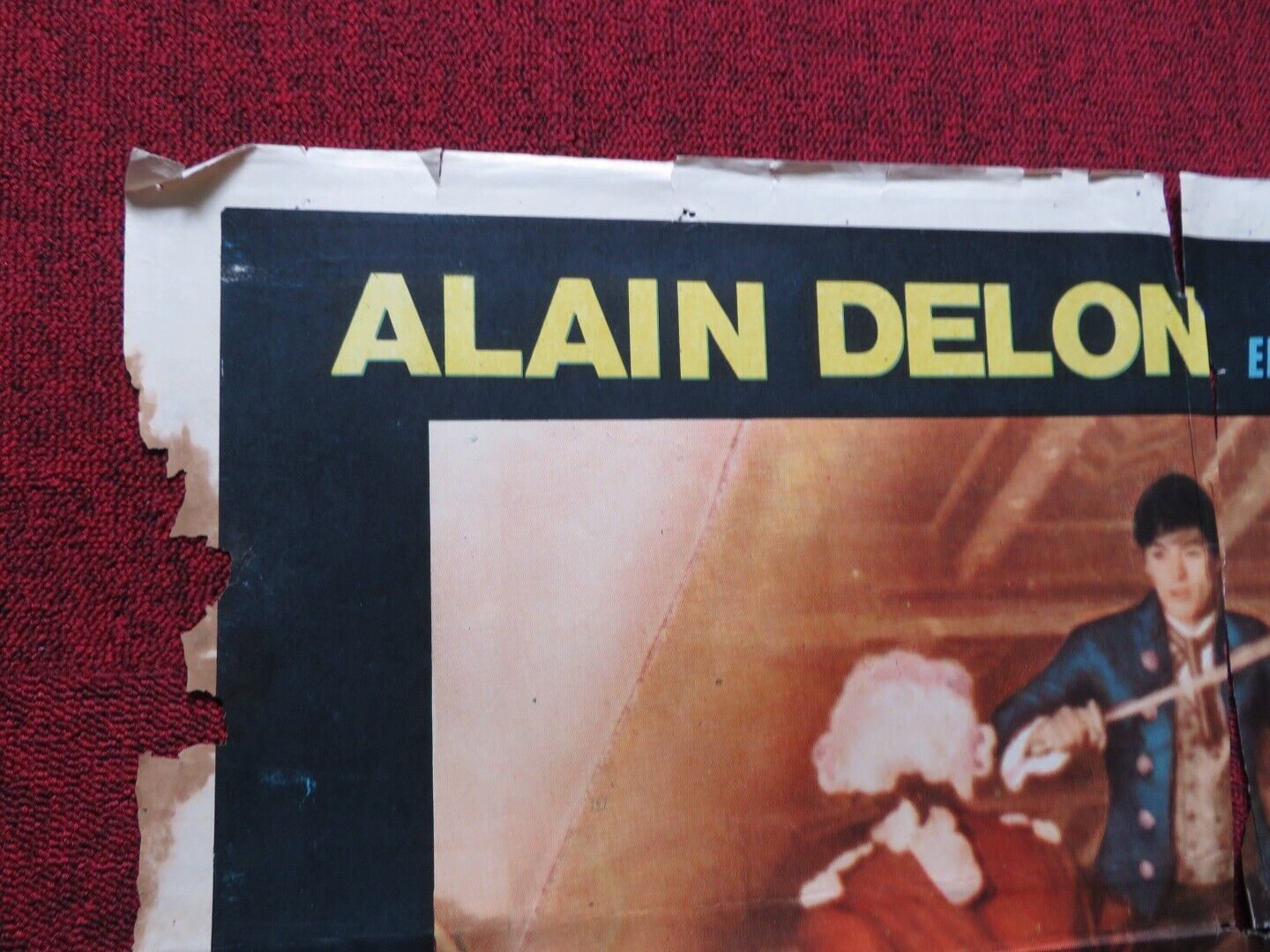 THE BLACK TULIP FOLDED ARGENTINA ONE SHEET POSTER ALAIN DELON VIRNA LISI 1964 - Rendezvous Cinema