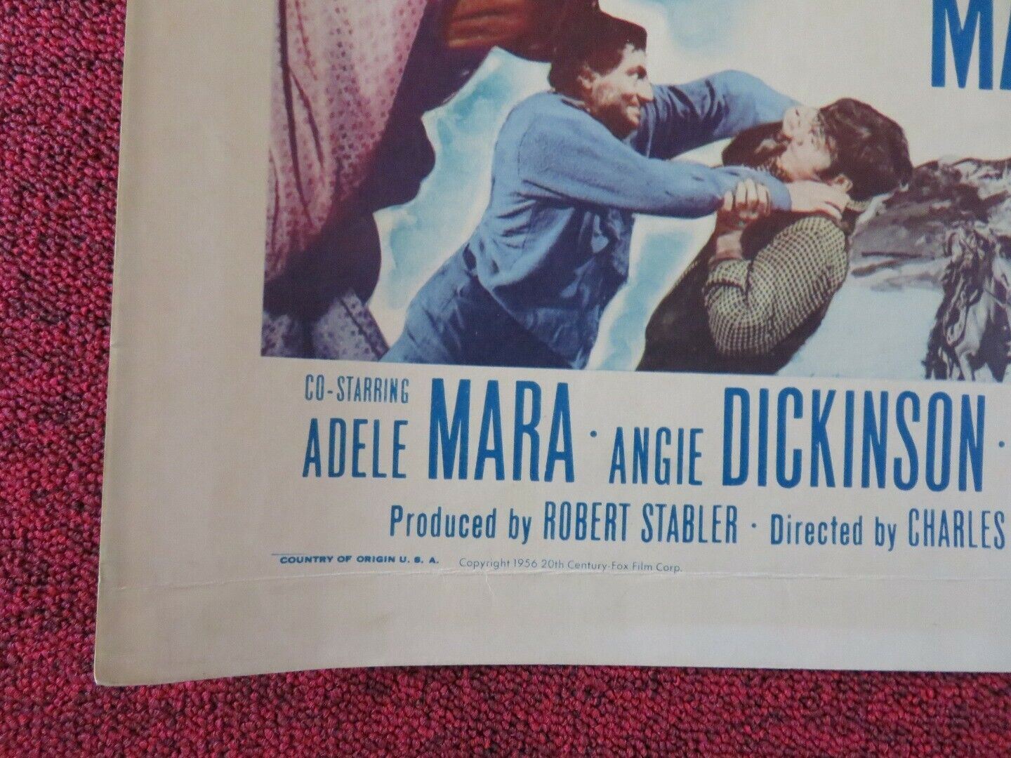 THE BLACK WHIP US HALF SHEET (22"x 28") POSTER HUGH MARLOWE COLEEN GRAY 1956 Movie posters