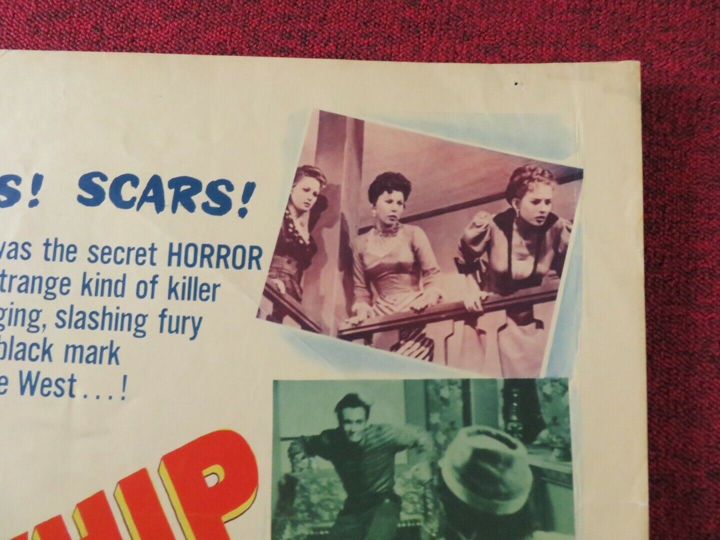 THE BLACK WHIP US HALF SHEET (22"x 28") POSTER HUGH MARLOWE COLEEN GRAY 1956 Movie posters