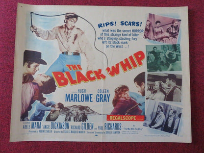 THE BLACK WHIP US HALF SHEET (22"x 28") POSTER HUGH MARLOWE COLEEN GRAY 1956 Movie posters